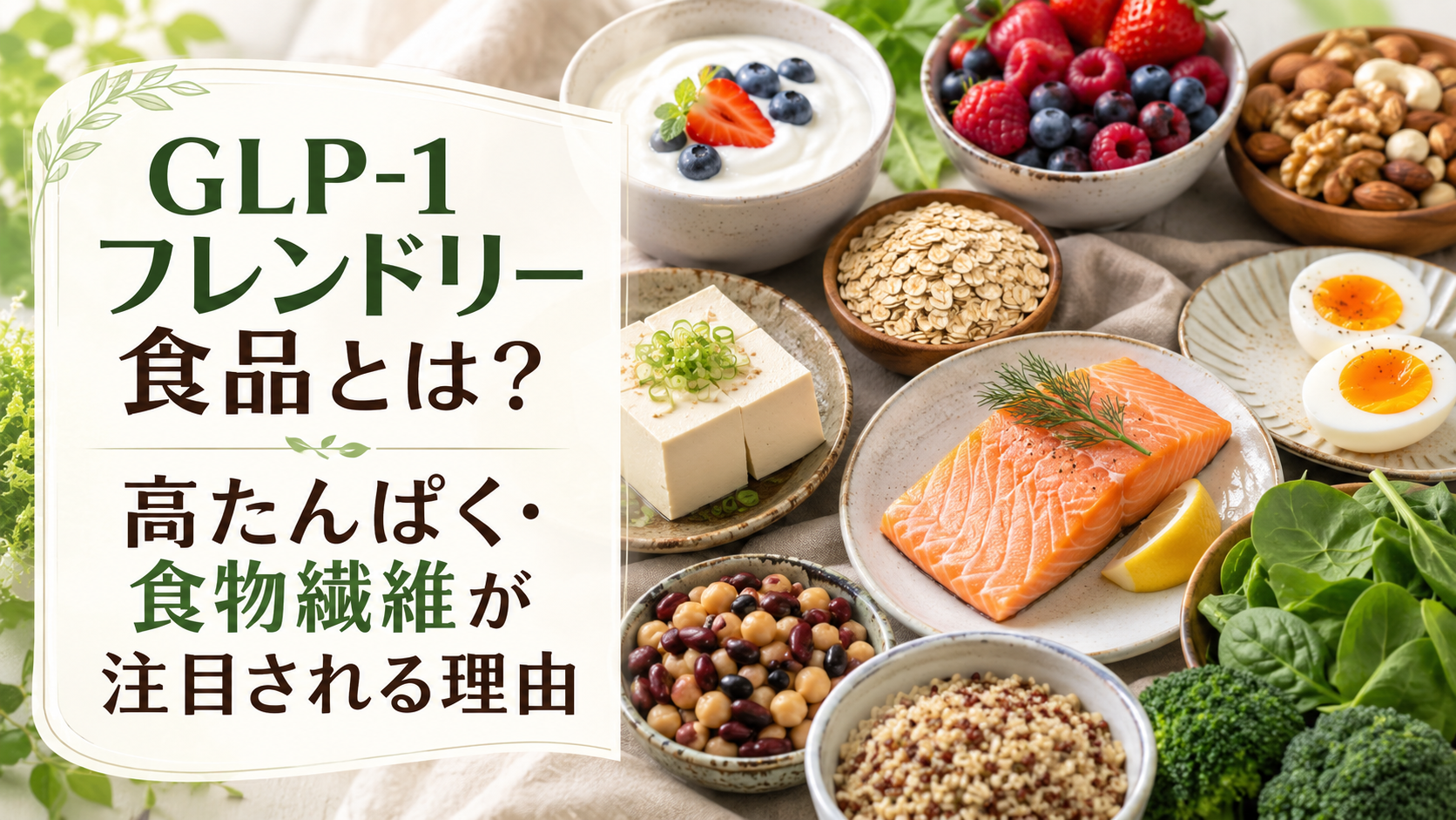 glp 1 食品 GLP-1フレンドリー食品とは？高たんぱく・食物繊維が注目される理由